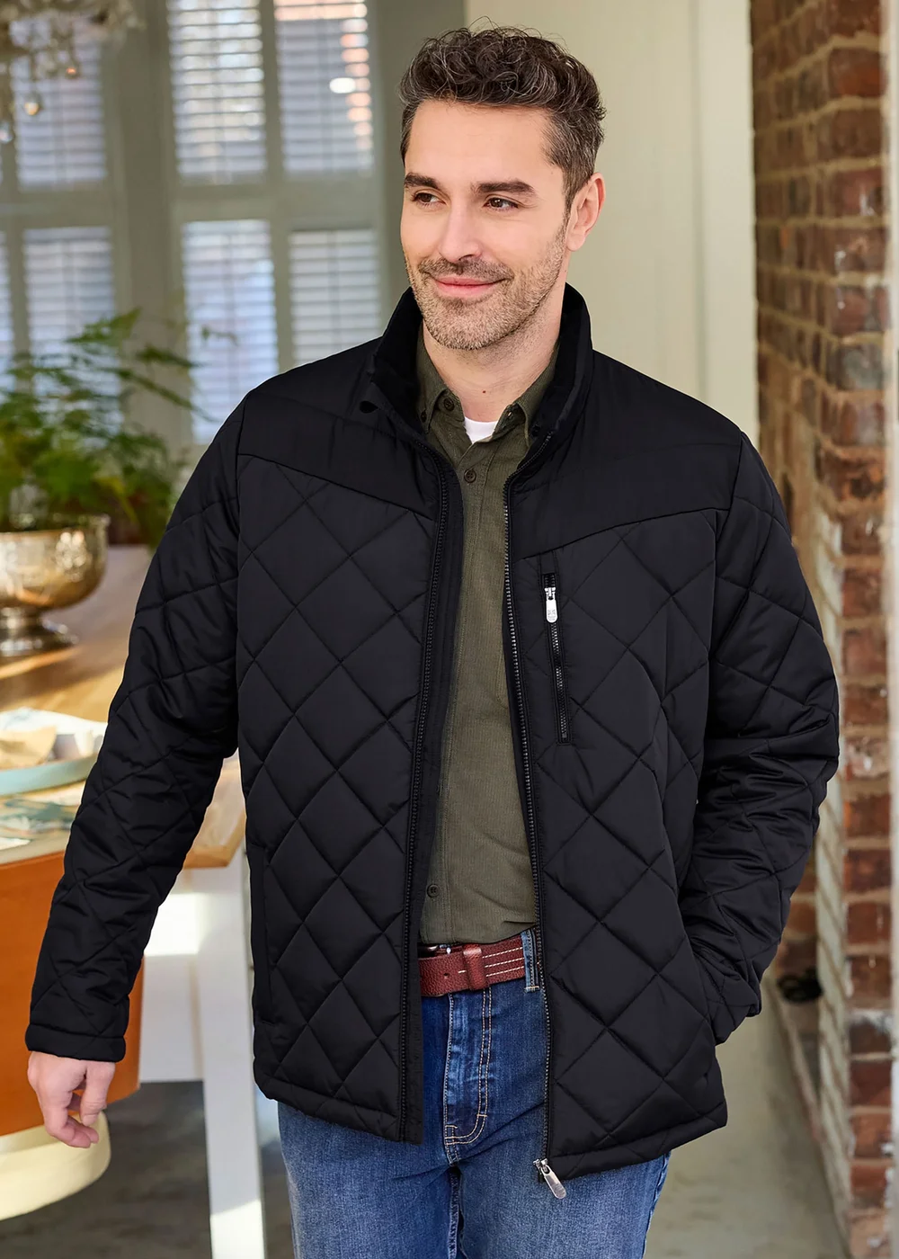 Cotton Traders Black Showerproof Padded Jacket - L/L31 Image 2