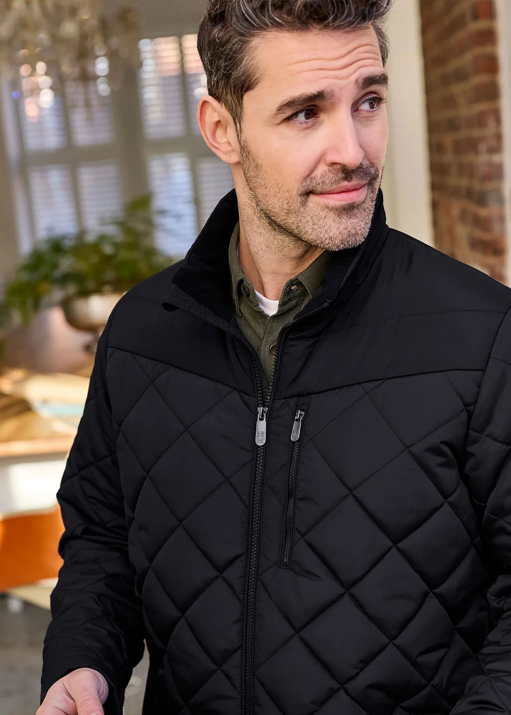 Cotton Traders Black Showerproof Padded Jacket - L/L31 Image 4