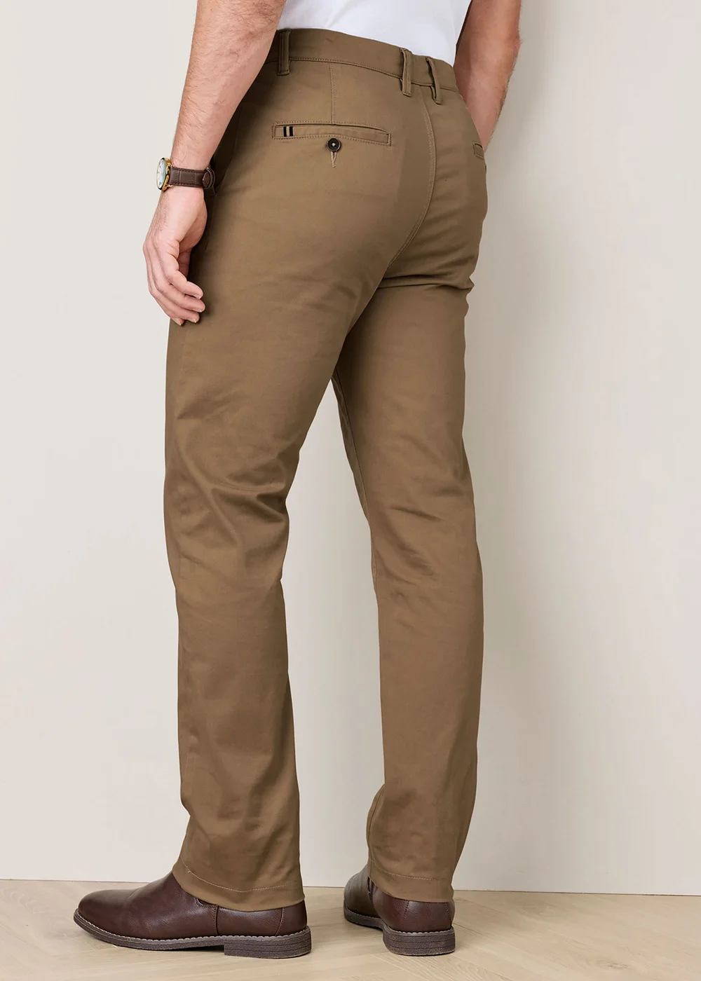 Cotton Traders Camel Signature Stretch Chino Trousers - 36/L27 Image 3