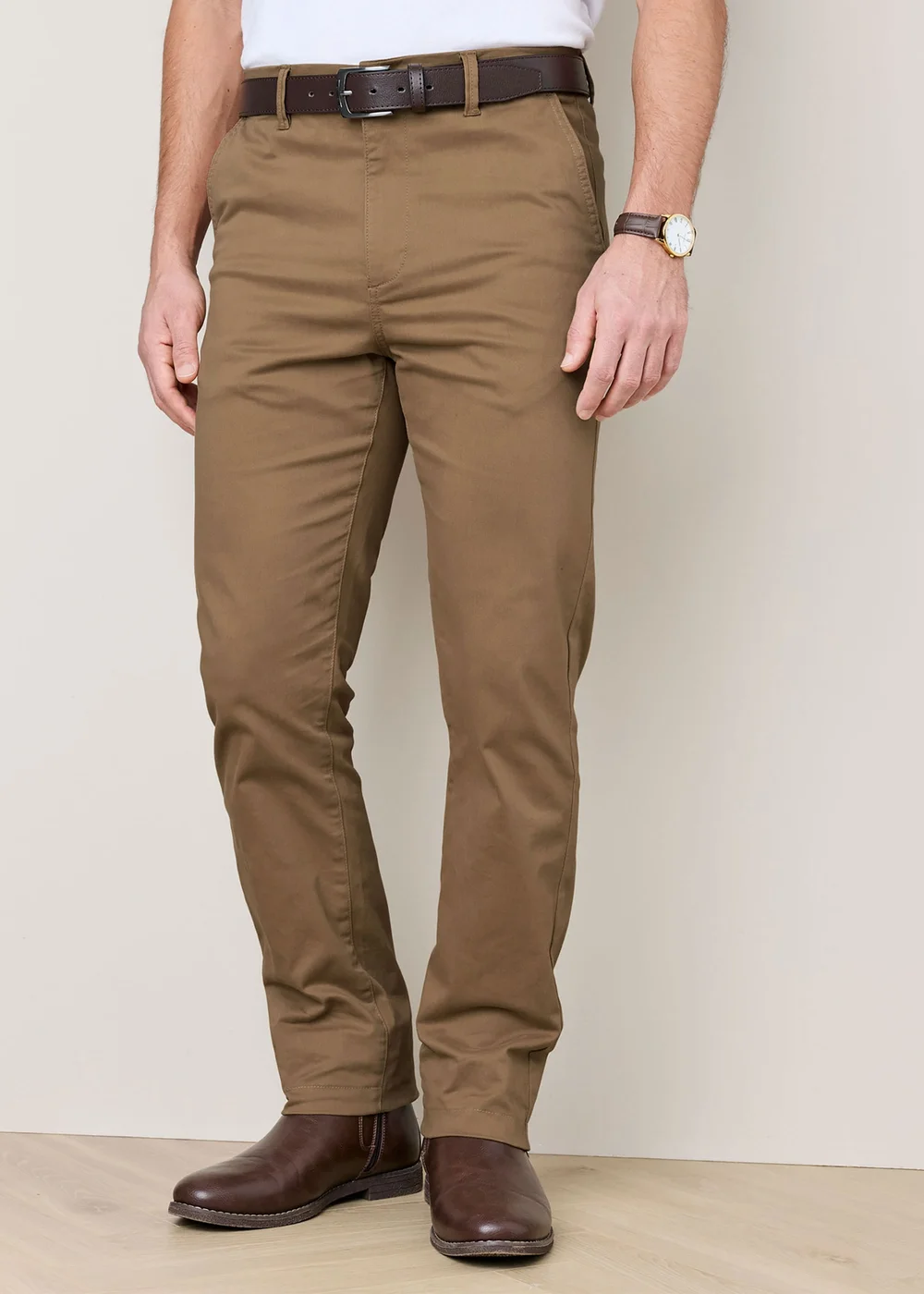 Cotton Traders Camel Signature Stretch Chino Trousers - 36/L27 Image 1