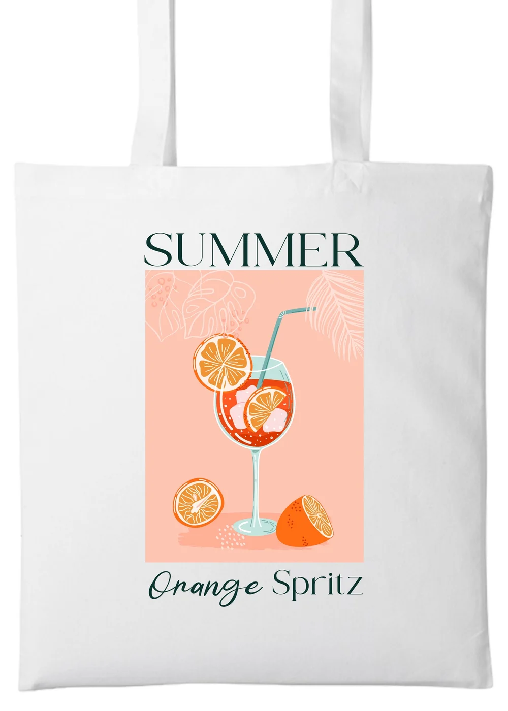 Spiral Galaxy Summer Orange Spritz Graphic Tote Bag - One Size Image 2