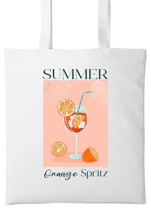 Spiral Galaxy Summer Orange Spritz Graphic Tote Bag - One Size Image 2