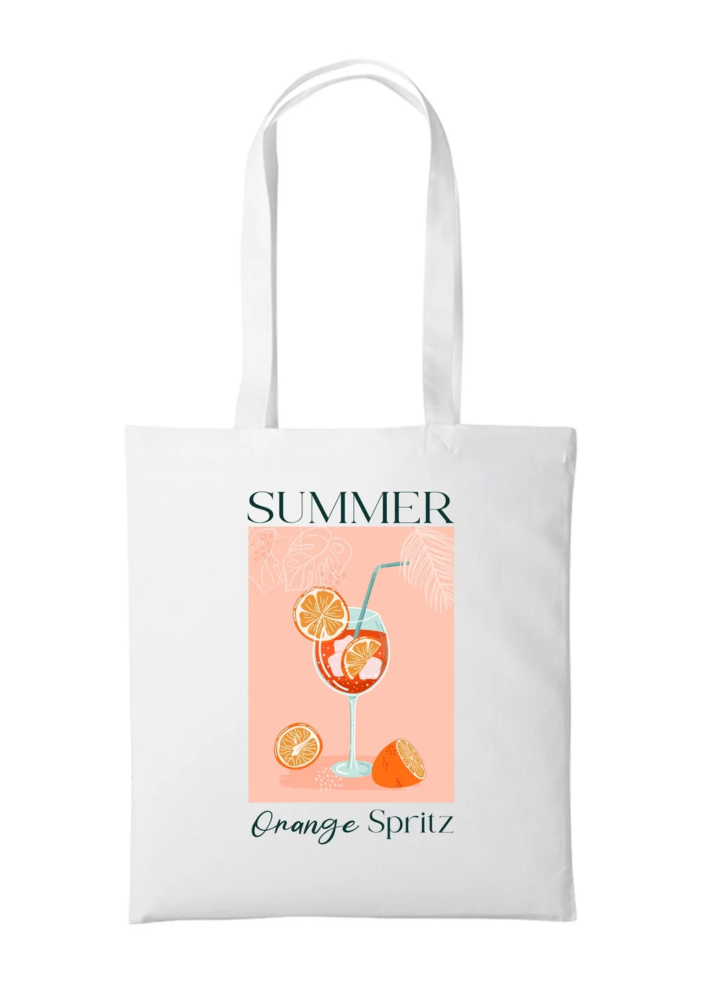 Spiral Galaxy Summer Orange Spritz Graphic Tote Bag - One Size Image 1