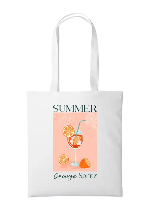 Spiral Galaxy Summer Orange Spritz Graphic Tote Bag - One Size Image 1