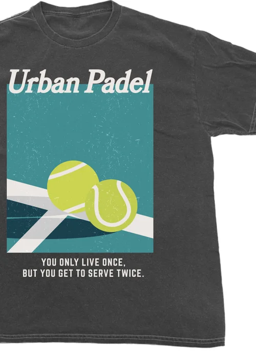 Spiral Galaxy Urban Padel Charcoal Graphic Washed T-Shirt - S Image 2