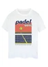 Spiral Galaxy Padel Club Court White Graphic T-Shirt - L Image 1