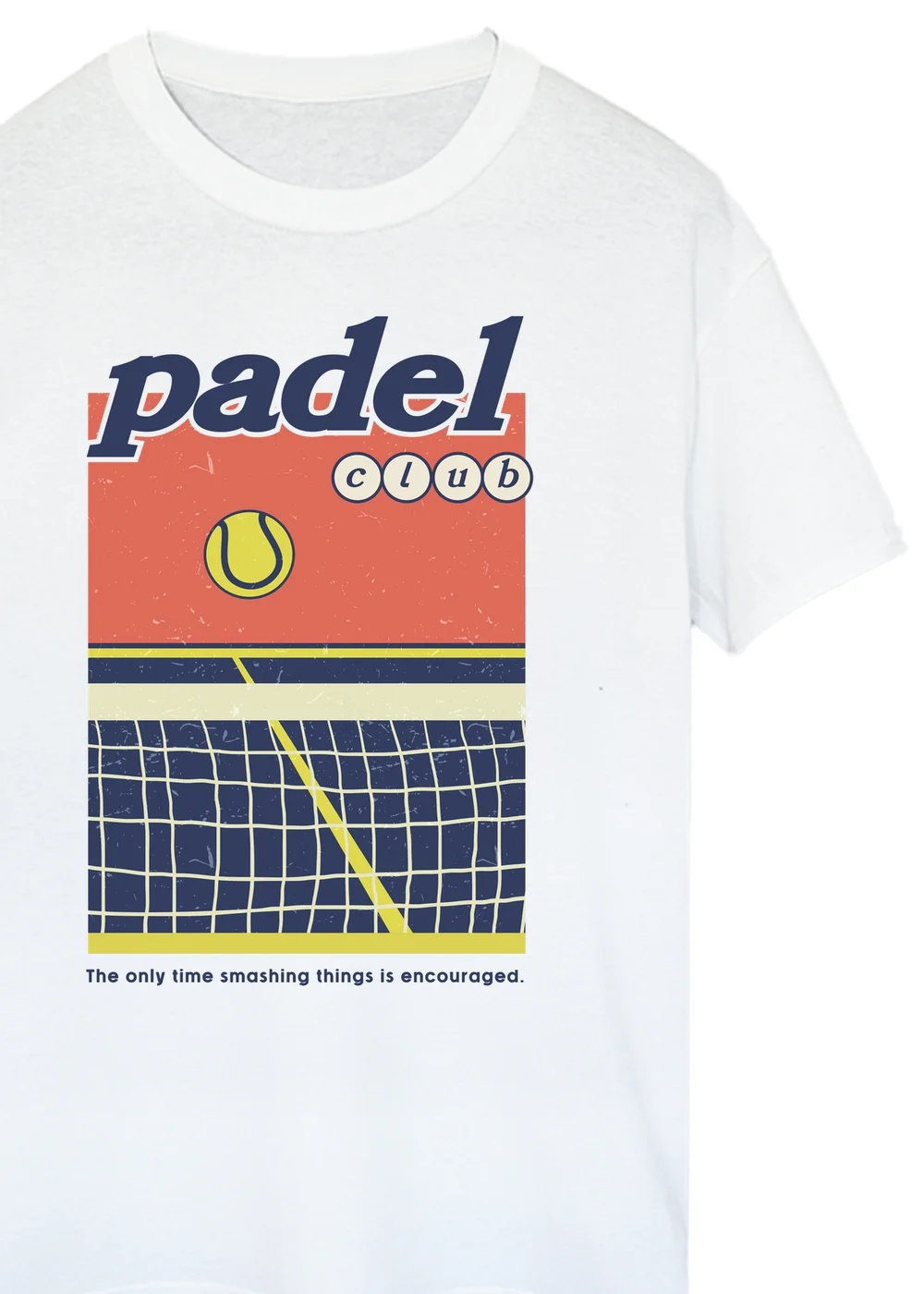 Spiral Galaxy Padel Club Court White Graphic T-Shirt - L Image 2