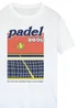 Spiral Galaxy Padel Club Court White Graphic T-Shirt - L Image 2