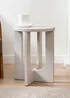 Scottish Everlastings Greige Round Side Table - One Size Image 1
