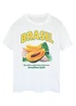 Spiral Galaxy Brasil Fruits White Graphic Boyfriend Fit T-Shirt - 5XL Image 1