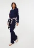 Pink Vanilla Navy Zip Up Cropped Hoodie - L Image 2