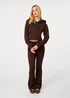 Pink Vanilla Brown Zip Up Cropped Hoodie - S Image 2