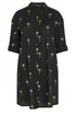 Yours Curve Black & Gold Palm Tree Shirt Dress - 26-28 Image 5
