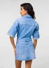 Pink Vanilla Blue Denim Wash Shirt Mini Dress - 10 Image 4