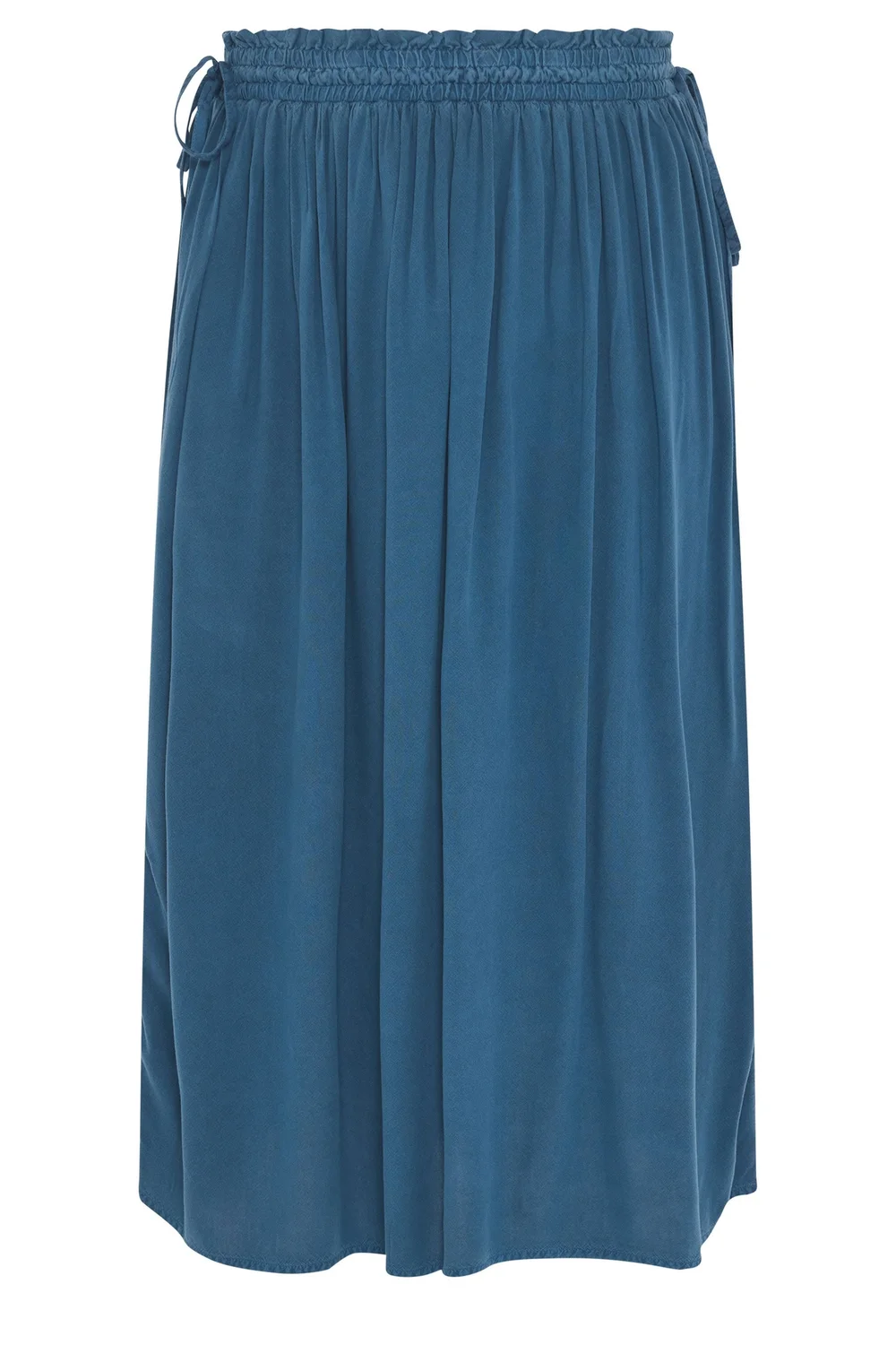Yours Curve Blue Chambray Midi Skirt - 14 Image 5
