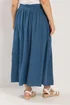 Yours Curve Blue Chambray Midi Skirt - 14 Image 3