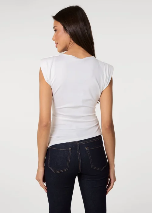 Pink Vanilla Ivory Shoulder Pad With Buckle Jersey Top - M/L Image 4