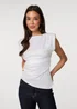 Pink Vanilla Ivory Shoulder Pad With Buckle Jersey Top - M/L Image 1