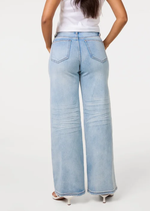 Pink Vanilla Blue Whisker Wide Leg Jeans - XL Image 4