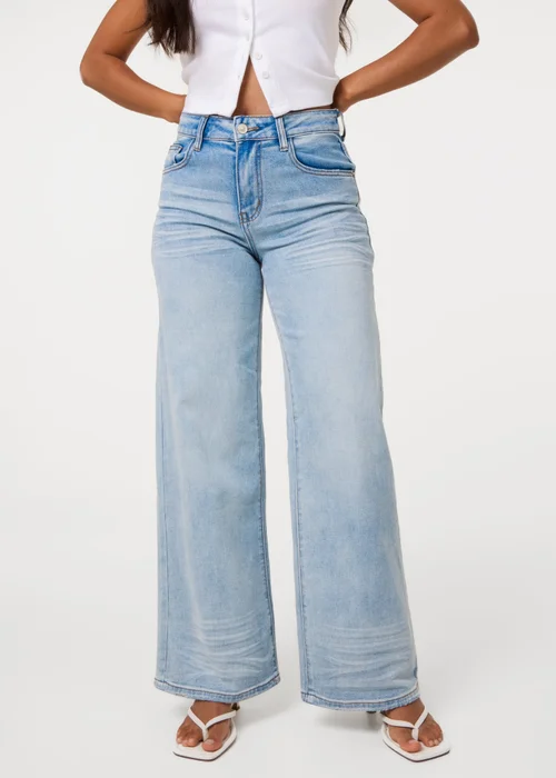Pink Vanilla Blue Whisker Wide Leg Jeans - XL Image 2