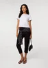 Pink Vanilla Black Mesh Polka Dot Tie Capri Trousers - S/M Image 1