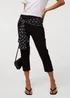 Pink Vanilla Black Mesh Polka Dot Tie Capri Trousers - S/M Image 2