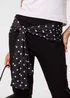 Pink Vanilla Black Mesh Polka Dot Tie Capri Trousers - S/M Image 3