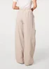 Pink Vanilla Stone Pocket Detail Wide Leg Cargo Trousers - S/M Image 4