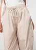Pink Vanilla Stone Pocket Detail Wide Leg Cargo Trousers - S/M Image 3