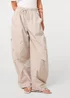 Pink Vanilla Stone Pocket Detail Wide Leg Cargo Trousers - S/M Image 2