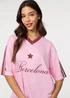 Pink Vanilla Pink Barcelona Football Sports Jersey Top - S/M Image 3