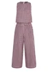 PixieGirl Petite Set Burgundy Red Gingham Cotton Top & Wide Leg Trousers - 14 Image 5