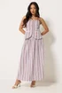 PixieGirl Petite Set Burgundy Red Stripe Cami & Maxi Skirt - 14 Image 3
