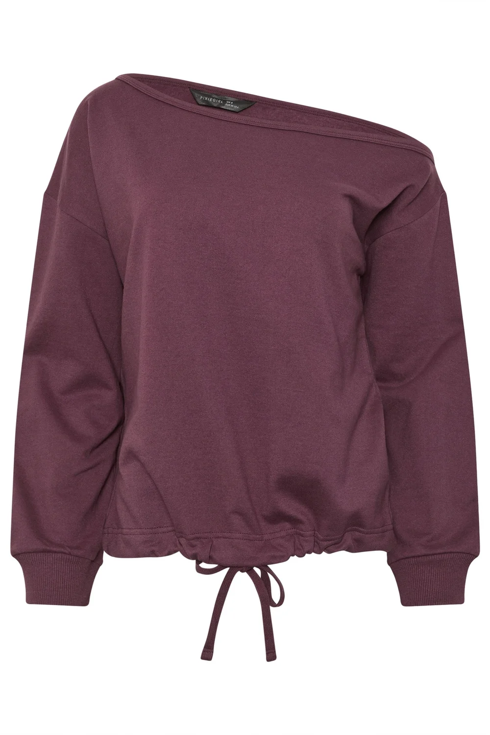 PixieGirl Petite Purple Plum Off Shoulder Sweatshirt - 16 Image 5