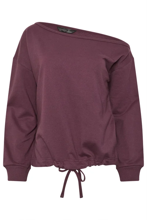 PixieGirl Petite Purple Plum Off Shoulder Sweatshirt - 16 Image 5