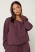 PixieGirl Petite Purple Plum Off Shoulder Sweatshirt - 16 Image 1