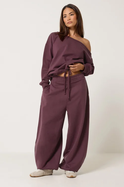 PixieGirl Petite Purple Plum Off Shoulder Sweatshirt - 16 Image 2