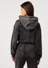 Pink Vanilla Black Halo Diamante Heart Zip Up Hoodie - L Image 4