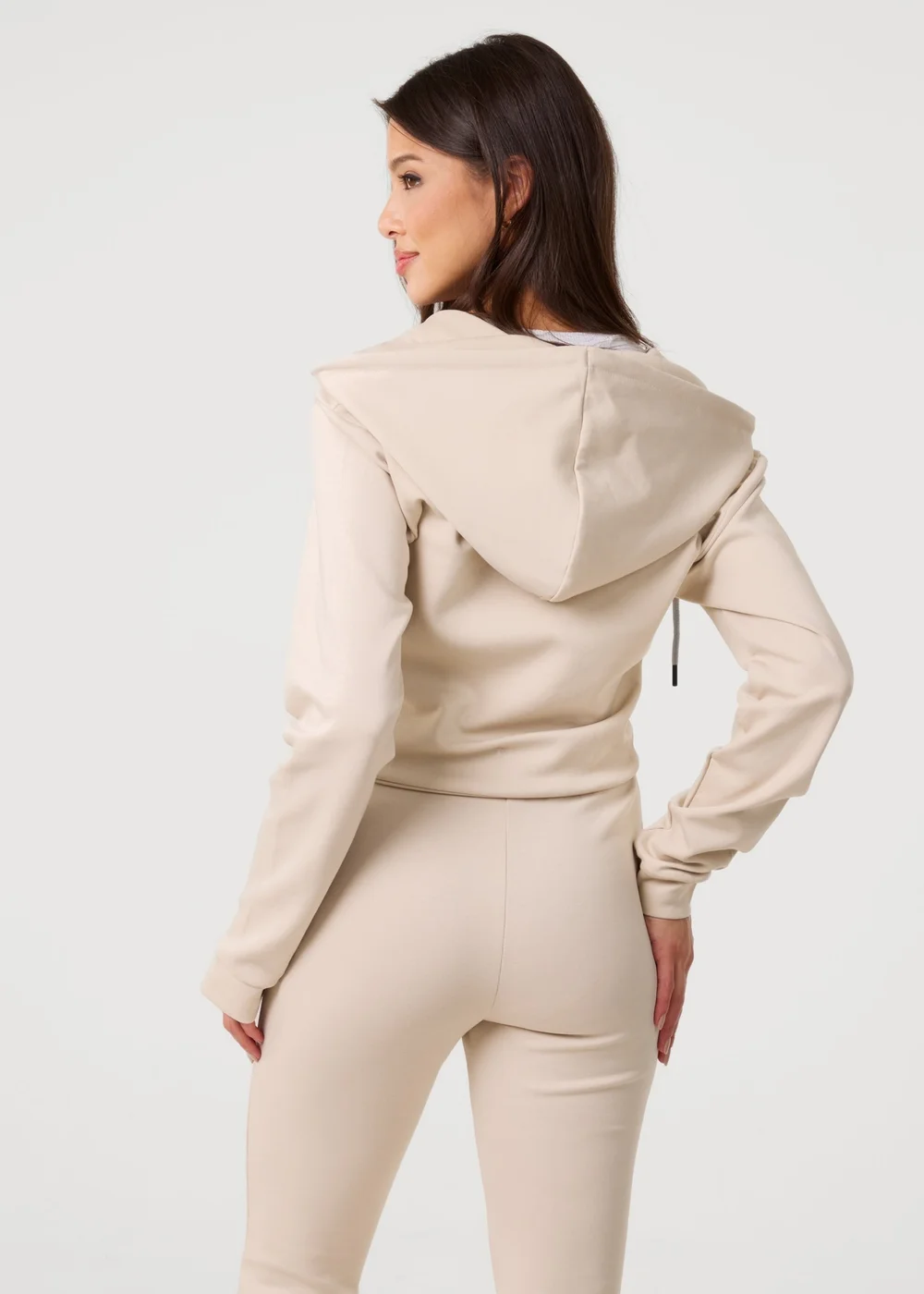 Pink Vanilla Stone Zip Up Cropped Hoodie - S Image 4
