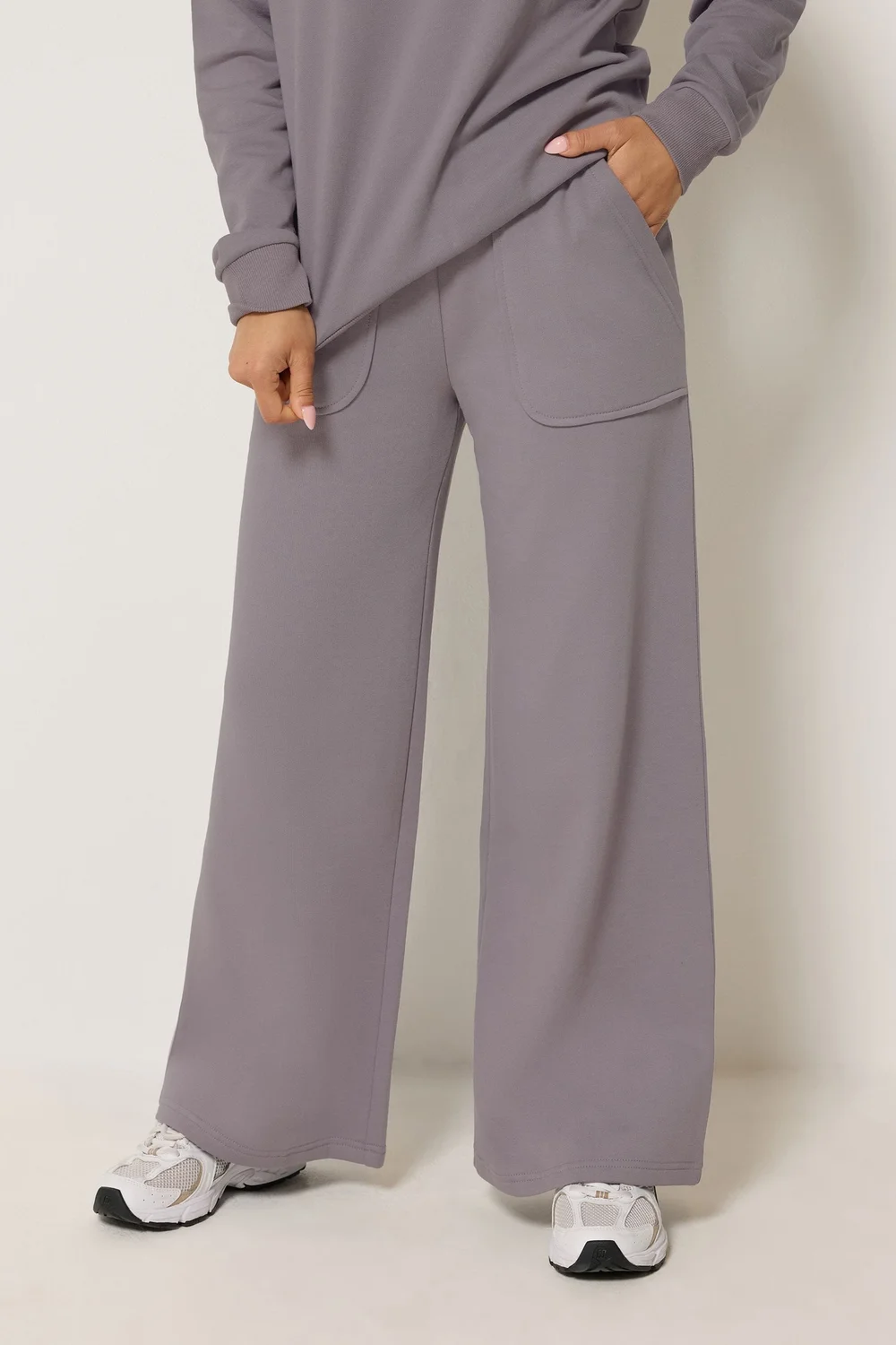 PixieGirl Petite Lilac Purple Wide Leg Joggers - 6/L27 Image 2