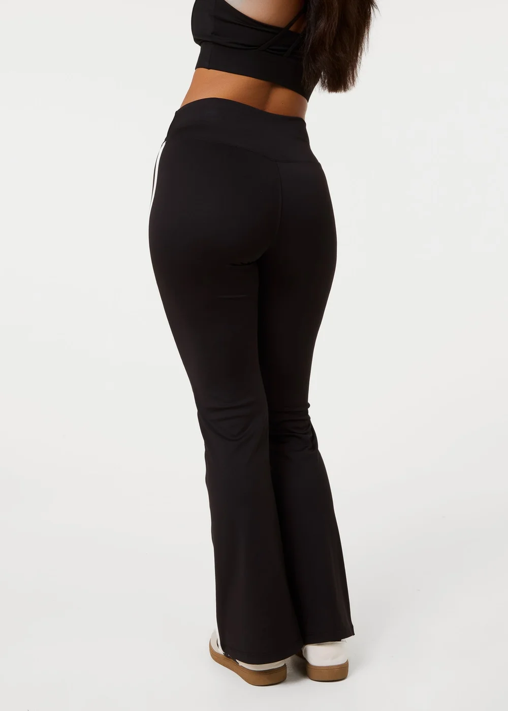 Pink Vanilla Black Contrast Trim Active Flares - M Image 5