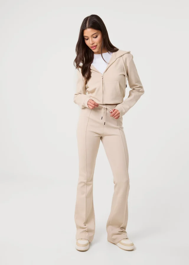 Pink Vanilla Stone Pin Tuck Jersey Flares