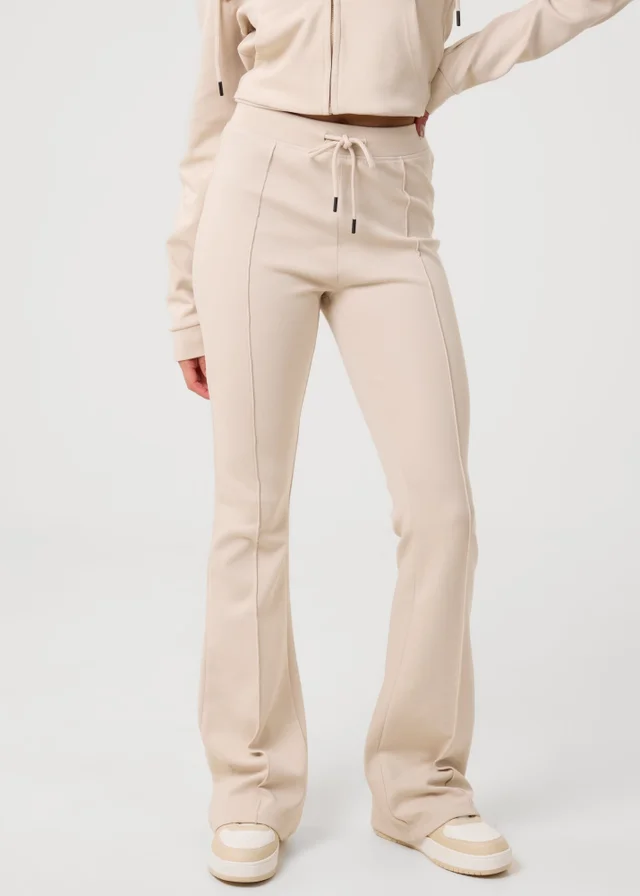 Pink Vanilla Stone Pin Tuck Jersey Flares