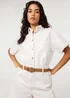 Pink Vanilla White Pocket Detail Denim Playsuit - 6 Image 3