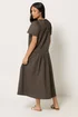 PixieGirl Petite Chocolate Brown Cotton Poplin Maxi Dress - 12 Image 3