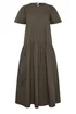 PixieGirl Petite Chocolate Brown Cotton Poplin Maxi Dress - 12 Image 5