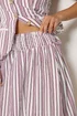 PixieGirl Petite Burgundy Red Stripe Maxi Skirt - 10 Image 4