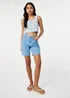 Pink Vanilla Blue Daisy Crochet Crop Top - S/M Image 2