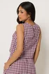 PixieGirl Petite Burgundy Red Cotton Gingham Top - 18 Image 4