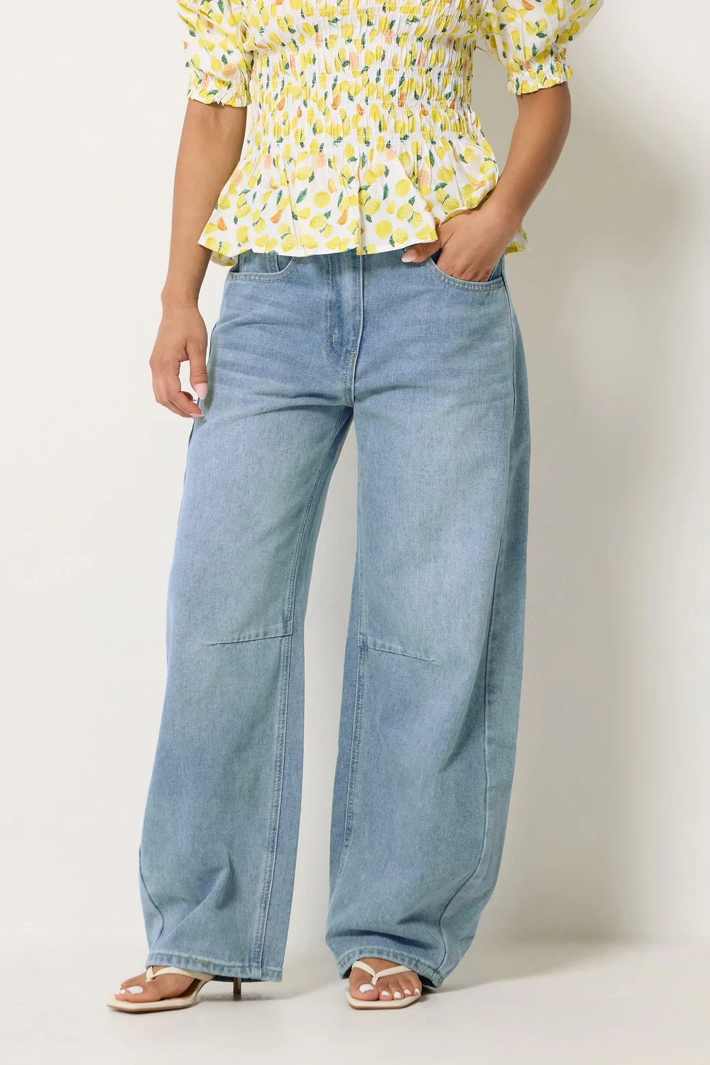 PixieGirl Petite Light Blue Balloon Jeans - 16/L27 Image 3